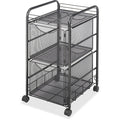 Double File Cart, w/Drawers, Black
