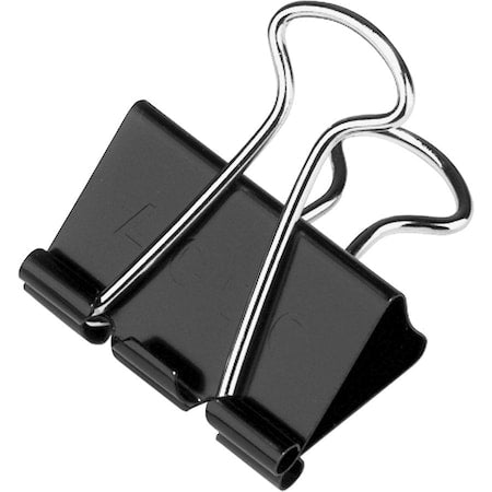 Binder Clip Black/Silver, PK12