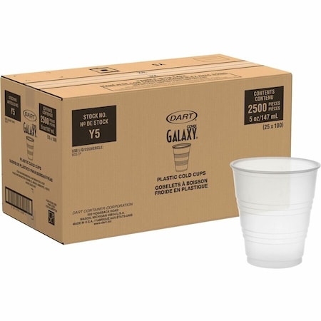 Disposable Cold Cup 5 oz. Clear, Plastic, Pk2500