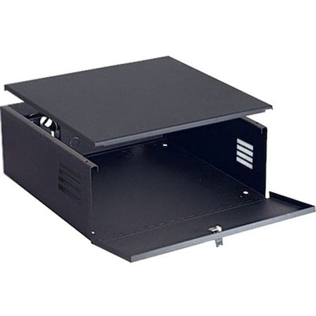 DVR lock box with lock and fan