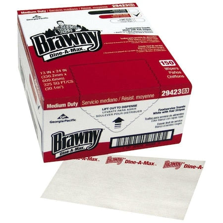 Dry Wipe, 1 Ply, 150 Sheets, No Roll, Red, White