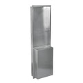 12 gal Rectangular Trash Can, Silver, None, Stainless Steel, 17 1/8 in