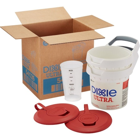Dixie Ultra Surface System Wipe Dispenser for Food Service, 2 dispensers, 2 lids, 1 cup, white