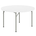 Round Folding Table, Plastic Top, White