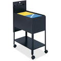 Mobile Tub File, w/Lock, Letter, Black