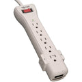 Power Strip, Surge, 7 5-15R, 5-15P, 6 ft., Light Gray