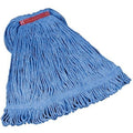 1in String Wet Mop, 16oz Dry Wt, Slide On Connection, Loop-End, Blue, Cotton/Synthetic, FGD21206BL00