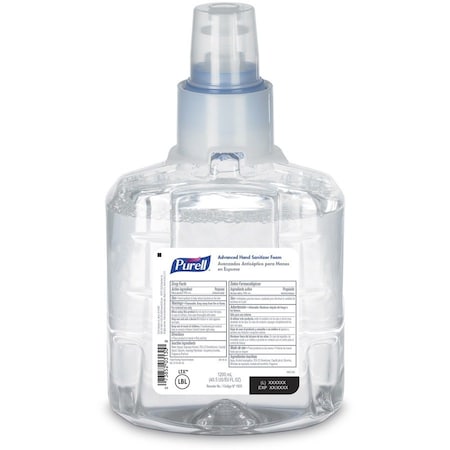 Hand Sanitizer, Foam, 1200mL LTX-12 Refill, PK2
