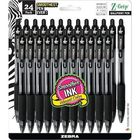 Pen, Zgrip, Bp, Rt, 1.0, Bk, PK24