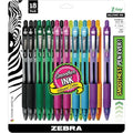 Z-Grip Retractable Ballpoint 1.0mm Asst 18pk