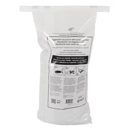 Loose Sorbent, 4 gal Absorbed per Package, 30 lb Bag, Premium Granules, Not Scented, Gray