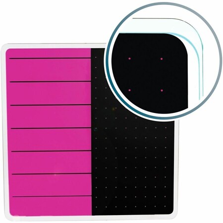 Board and wall fixing, 14 in, Tempered Glass Frame, Violet