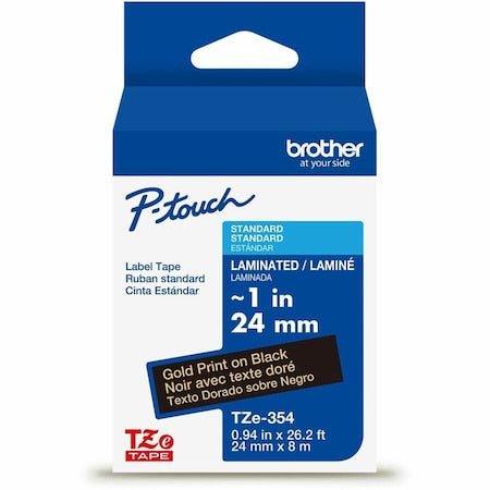 Adhesive TZ Tape (R) Cartridge 15/16"x26-1/5ft., Gold/Black
