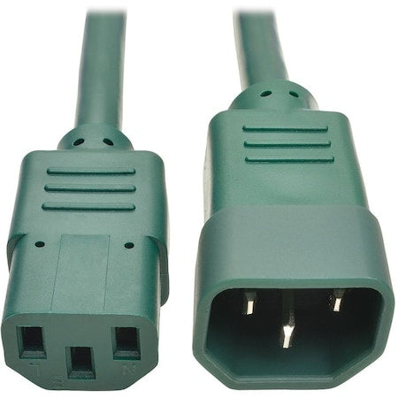 Computer Power Extension Cord 10A 18AWG C14 to C13 Green 3FT 3ft