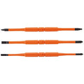 Screwdriver Blades, Insulated Double-End, 3-Pack