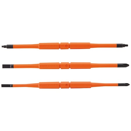 Screwdriver Blades, Insulated Double-End, 3-Pack