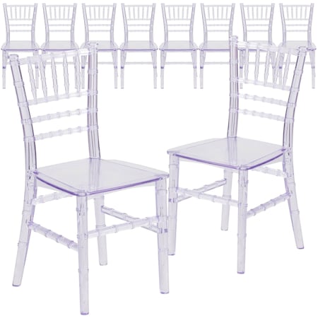 Kids Crystal Transparent Chiavari Chair, PK10
