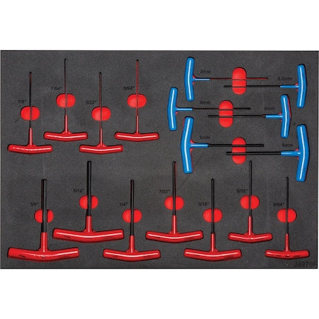 HexKeySet, Hex, T-Handle, T, Long, 17pcs