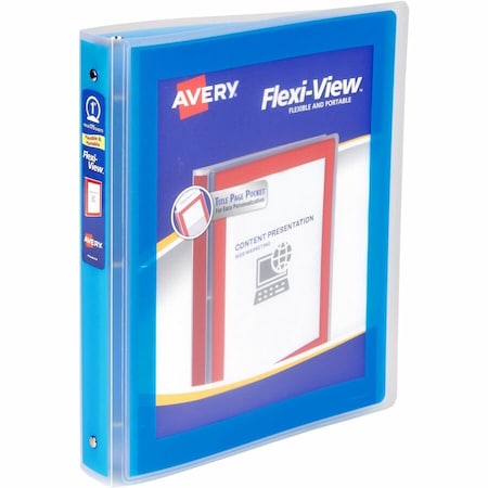 Flexi-View 3 Ring Binder, 1 In Round Ring