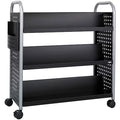 Book Cart, Double-Sided, Black