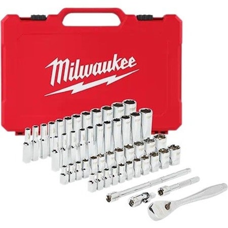 1/4" Drive 50pc Ratchet & Socket Set - SAE & Metric