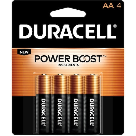 Coppertop AA Alkaline Battery, 1.5V DC, PK4