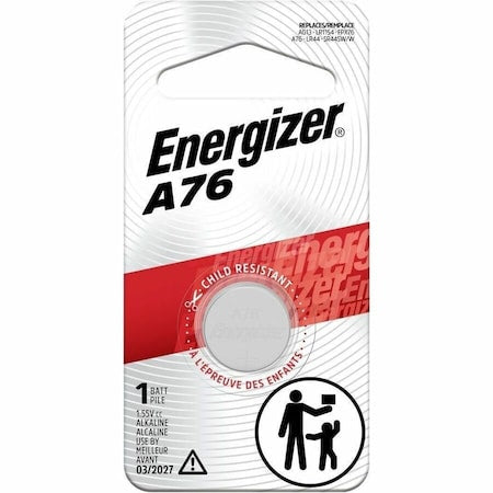 Energizer A76 Batteries, 1 Pack - For Multipurpose - 1.5 V DC - 1 Each