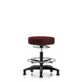 Vin Stool without Back-Medium Bench Ht with Chr Foot RingandStat Glides in Burgundy Trailblazer Vin