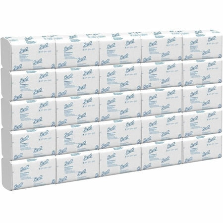 Scottfold Multifold Paper Towels, 7.8" x 12.4" sheets, White, (175 Sheets/Pack), 25PK