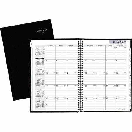 Harcover Monthly Planner,8""X12"",Black