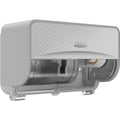 Toilet Paper Dispenser, ICON, Coreless, Horizontal Double Roll, Plastic, Silver