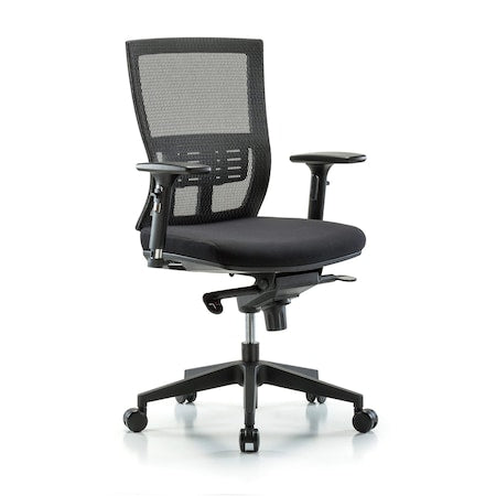 Desk Chair Modern Mesh Chair, C2,3D, Arms Casters, Adjustable Arms, 18-1/2" to 21-1/2" Height, Mesh