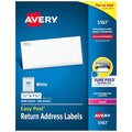 Laser Label, 1 3/4 in Label W, 1/2 in Label H, 80 Labels per Sheet White