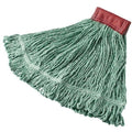 5in String Wet Mop, 22oz Dry Wt, Side Gate Connect, Loop-End, Green, Cotton/Synthetic, FGD25306GR00