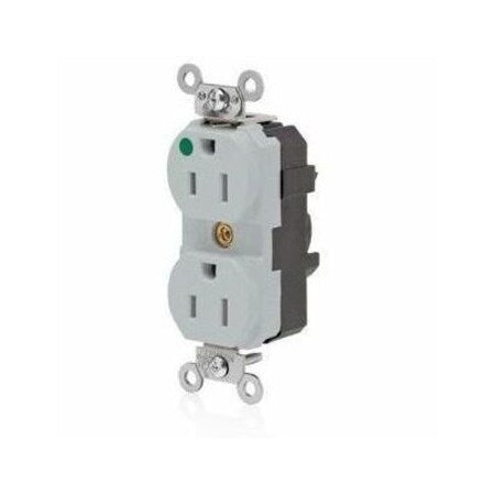 Straight Blade Receptacle, 5-15R, 15 A, 125V AC, Surface Mount, Self-Grounded