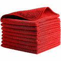 Microfiber Cloth Wipe 12" x 12", Red, 24PK