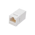 Datacom Jack, Cat5, Inline Coupler, White