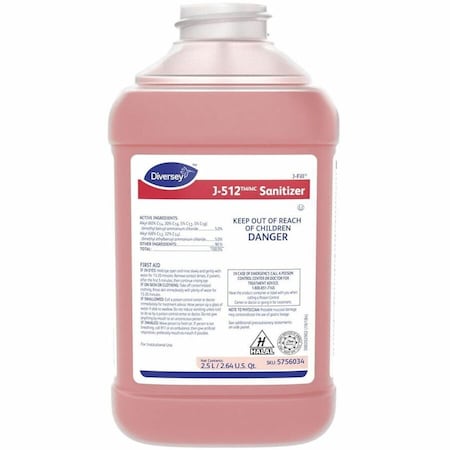 Sanitizer Concentrate, 2.5L Bottle, Unscented, 2 PK