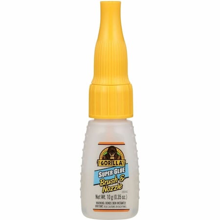Construction Adhesive, Super Glue Brush & Nozzle Series, White, .35 fl oz, Cartridge