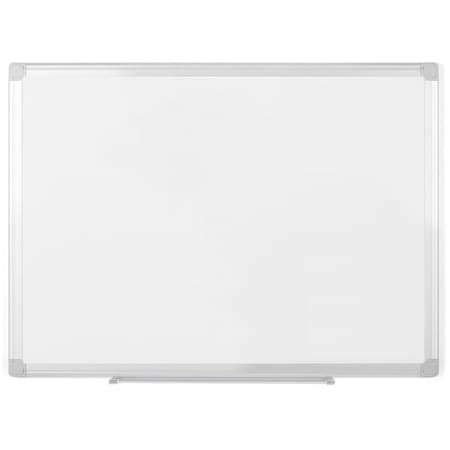 Earth Series Double-Sided Dry Erase Board, Recycled Frame, 24x36", Aluminum Frame