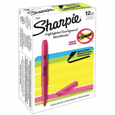 Highlighter, Chisel Tip Fluorescent Pink PK12