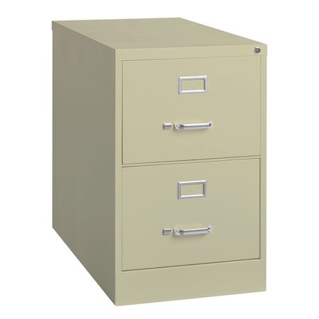 18" W 2 Drawer Vertical File Cabinet, Putty, Legal