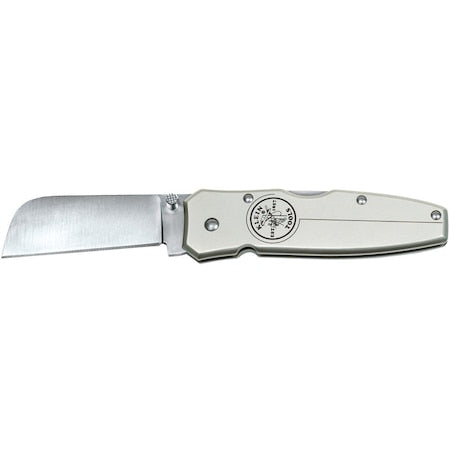 Lightweight Lockback Knife 2-1/2-Inch Coping Blade, Silver Handle