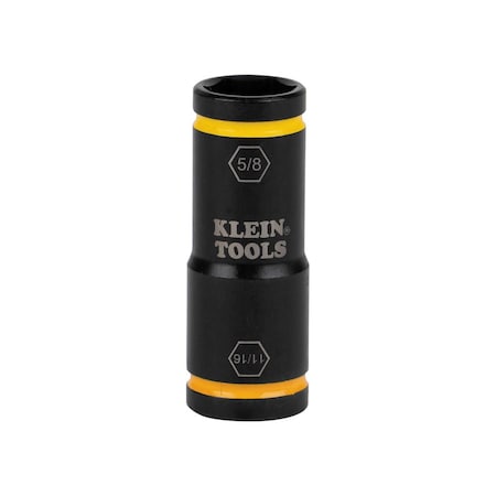 1/4 in Drive Flip Impact Socket Standard Socket, Manganese Phosphate