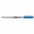 Permanent Marker, Blue, Ultra Fine Tip, Capped, 12 PK