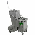24 in L Desk and Table Cleaning Kit, Clip-On Connection, Cut-End, Gray/Green, Microfiber