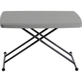 IndestrucTable Classic Personal Folding Table, Charcoal Top and Frame, 20 in W x 30 in L x 29 in H