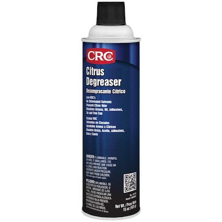 Cleaner/Degreaser, Heavy Duty, Solvent Based, 15 oz, Aerosol Spray Can