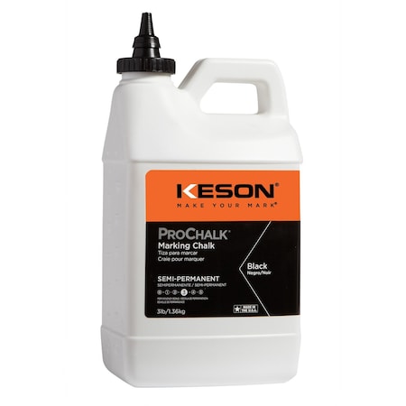 Marking Chalk, Black, Semi-Permanent, 3lb