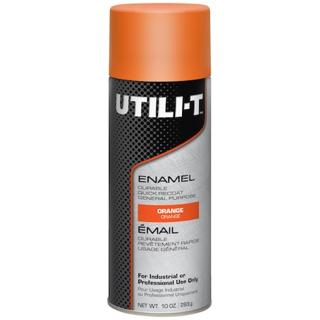 General Purpose Enamel Spray Paint, Orange, Gloss, Solvent, 10 oz